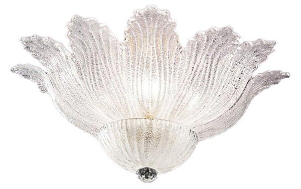 Plafoniera classica due p illuminazione 2519 plp e14 led vetro graniglia lampada soffitto - Due P Illuminazione