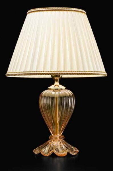 Abat-jour classica sylcom teodora 1462 22 + top e14 led vetro soffiato lampada tavolo - Sylcom