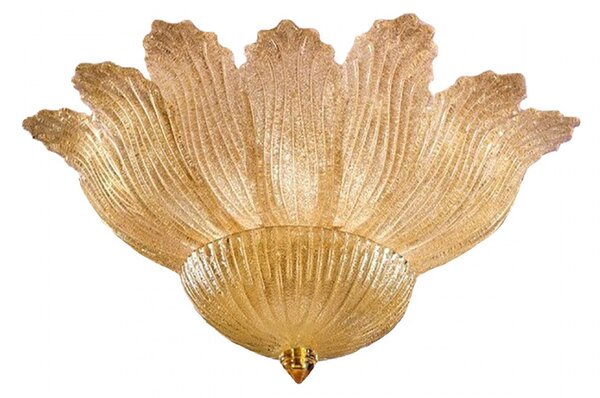 Plafoniera classica due p illuminazione 2519 plp e14 led vetro graniglia lampada soffitto - Due P Illuminazione