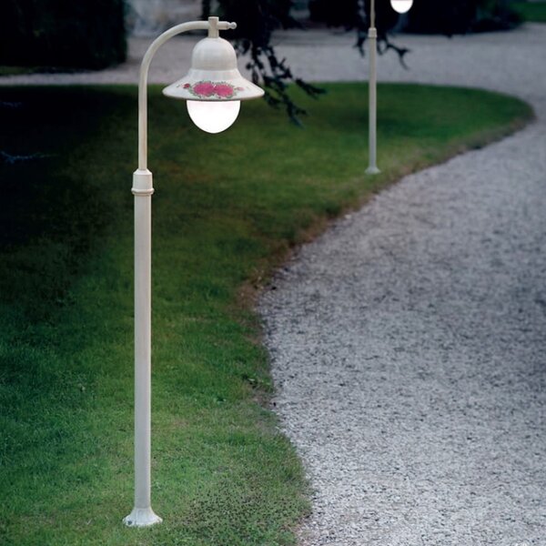 Lampioncino palo classico ferroluce imperia a202 te e27 led alluminio lampada terra - Ferroluce
