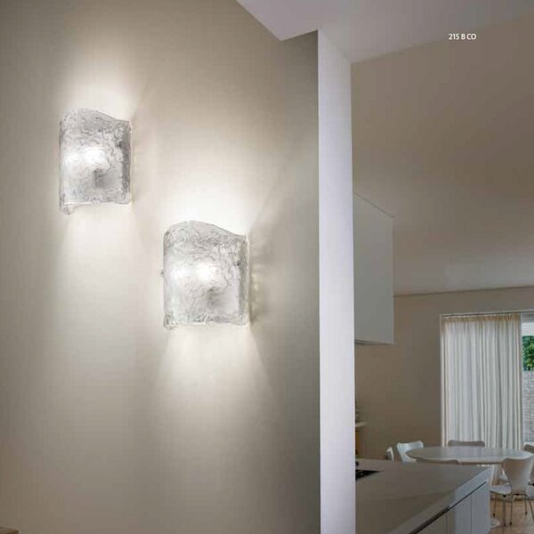Applique classico sylcom orseolo 215 b co e27 led vetro murano lampada parete - Sylcom