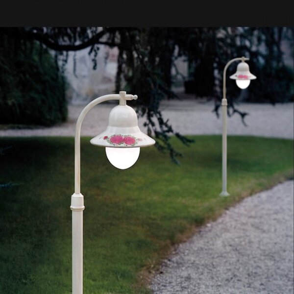 Lampioncino palo classico ferroluce imperia a202 te e27 led alluminio lampada terra - Ferroluce