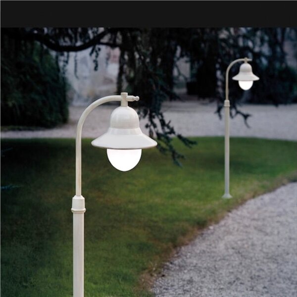 Lampioncino palo classico ferroluce imperia a202 te e27 led alluminio lampada terra - Ferroluce