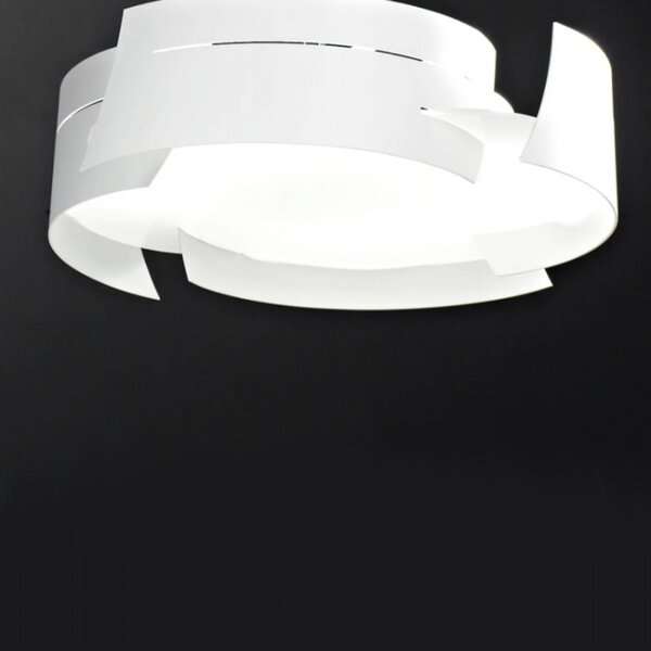 Plafoniera moderna selene illuminazione vultur 1022e 1025e e27 led acciaio lampada soffitto - Selene Illuminazione