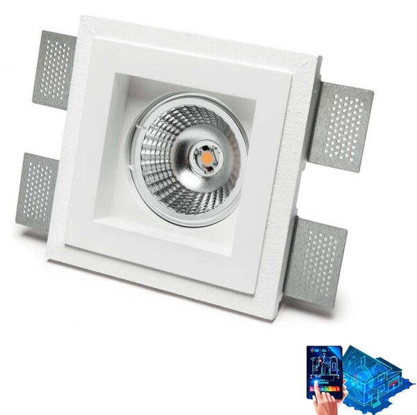 Faretto incasso 9010 belfiore glinda 4045c 3006 led 6.5w sistema wireless gesso cartongesso - Belfiore - 9010