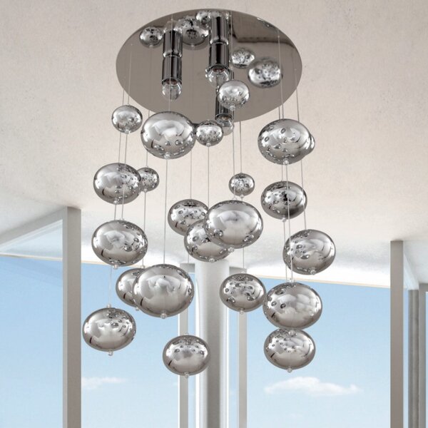 Plafoniera moderna padana lampadari avatar 241 e27 led metallo vetro lampada soffitto - Padana Lampadari