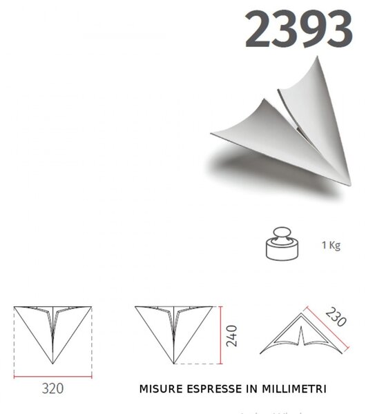 Applique gesso 9010 belfiore idra 2393 3008 led lampada parete angolo - Belfiore - 9010