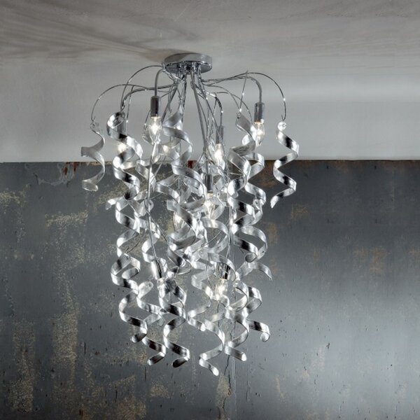 Plafoniera moderna padana lampadari marilyn 271 8 e14 led vetro lampada soffitto - Padana Lampadari