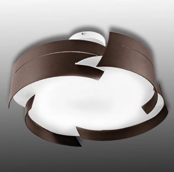 Plafoniera moderna selene illuminazione vultur 1022e 1025e e27 led acciaio lampada soffitto - Selene Illuminazione
