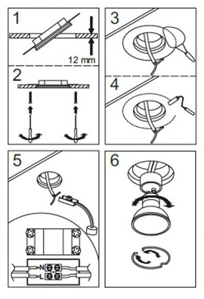 Faretto incasso gesso vetro gea led bianca r gfa595 gu10 led spot moderno - Gea Led