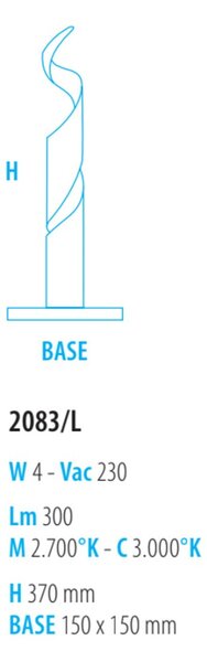 Abat-jour led fratelli braga truciolo 2083 l metallo moderna classica - Fratelli Braga