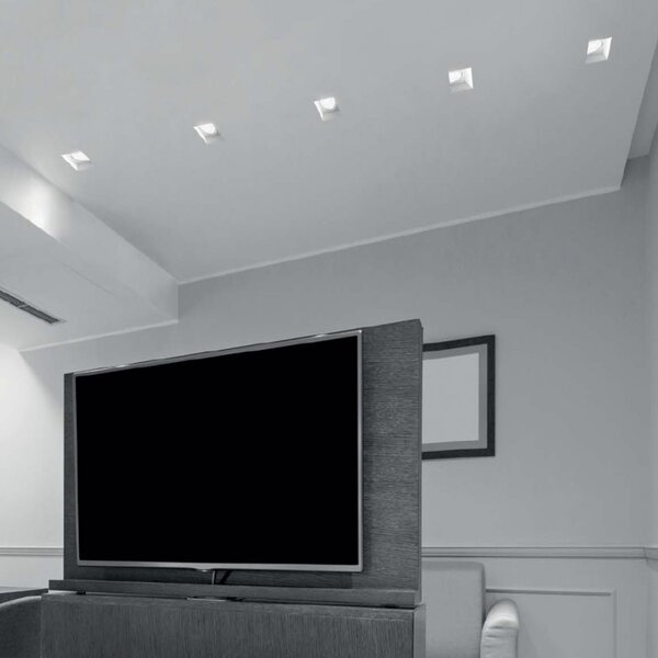 Faretto incasso gesso belfiore 9010 cassiopea 4180.35 gu10 led ip20 lampada soffitto soffitto cartongesso muro - Belfiore - 9010