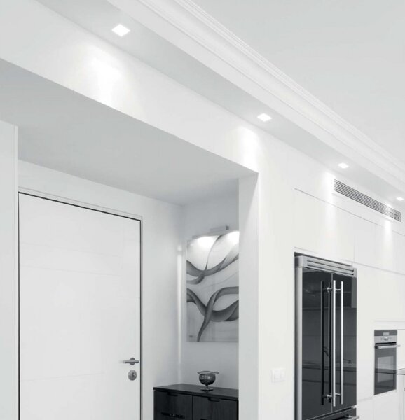 Faretto incasso gesso belfiore 9010 andromeda 4178.35 gu10 led ip44 ip20 lampada soffitto cartongesso muratura - Belfiore - 9010
