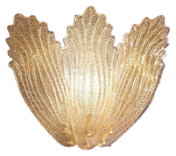 Applique classico due p illuminazione 2519 apg e14 led vetro graniglia lampada parete - Due P Illuminazione