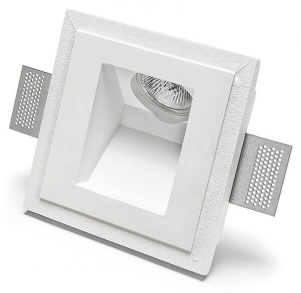 Faretto incasso gesso belfiore 9010 pegaso 4179.35 gu10 led ip20 lampada parete segnapasso cartongesso muratura - Belfiore - 9010