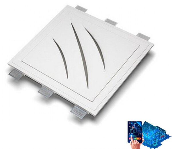 Plafoniera incasso gesso 9010 belfiore graffio 8917.3005 led sistema wireless lampada soffitto parete cartongesso - Belfiore - 9010