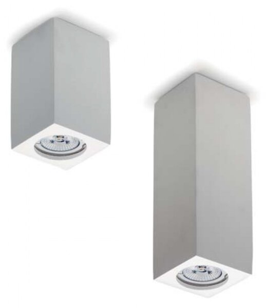 Plafoniera gesso belfiore 9010 cuori 8909 8911 gu10 led ip20 lampada soffitto - Belfiore - 9010