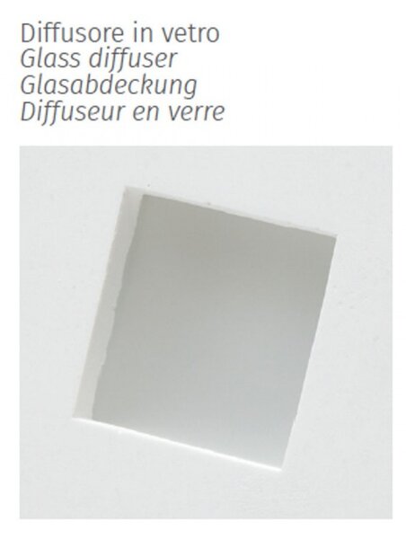 Faretto incasso gesso belfiore 9010 andromeda small 4278.35 gu10 led ip44 lampada soffitto cartongesso muratura - Belfiore - 9010