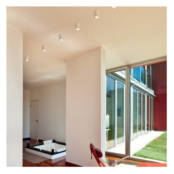 Plafoniera gesso belfiore 9010 cuori 8897 8899 gu10 led ip20 lampada soffitto - Belfiore - 9010