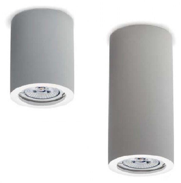Plafoniera gesso belfiore 9010 fiori 8910 8912 gu10 led ip20 lampada soffitto cilindro - Belfiore - 9010