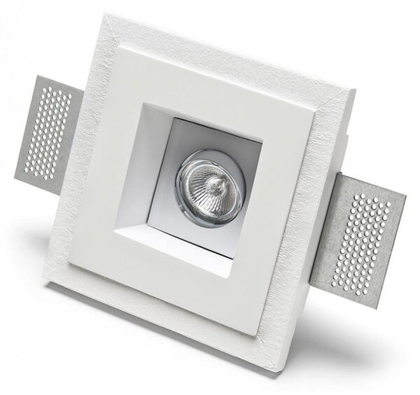 Faretto incasso gesso belfiore 9010 ofiuco 4183.35 gu10 led ip20 orientabile muro - Belfiore - 9010