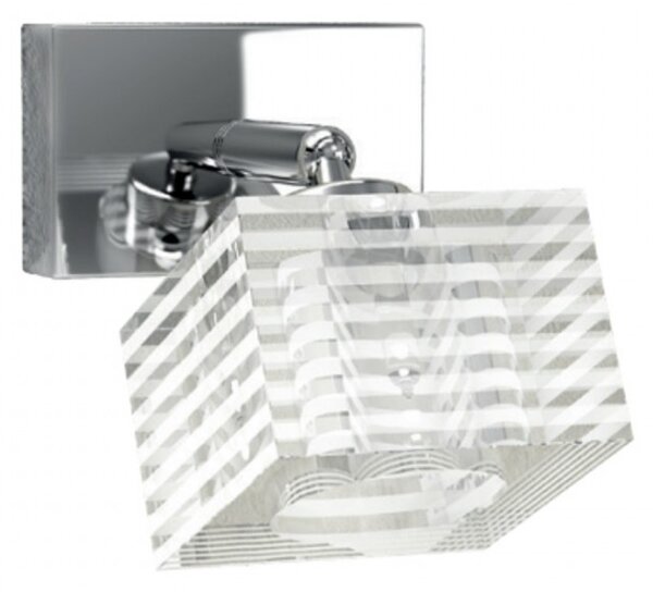 Outlet applique moderno top light metropolitan 1047 f1 g9 led vetro orientabile lampada parete - Lampadari Bartalini Outlet