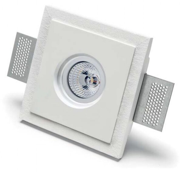 Faretto incasso gesso belfiore 9010 perseo 4181.35 gu10 led ip20 lampada soffitto parete cartongesso muratura - Belfiore - 9010