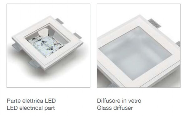 Faretto incasso gesso belfiore 9010 orione big 4046.3025 led wireless lampada soffitto parete cartongesso - Belfiore - 9010