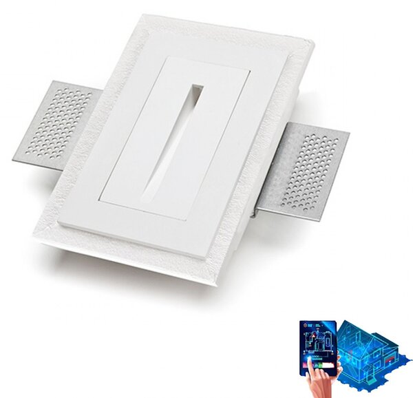 Faretto incasso gesso belfiore 9010 ago small 4100e.3000 led wireless lampada parete - Belfiore - 9010
