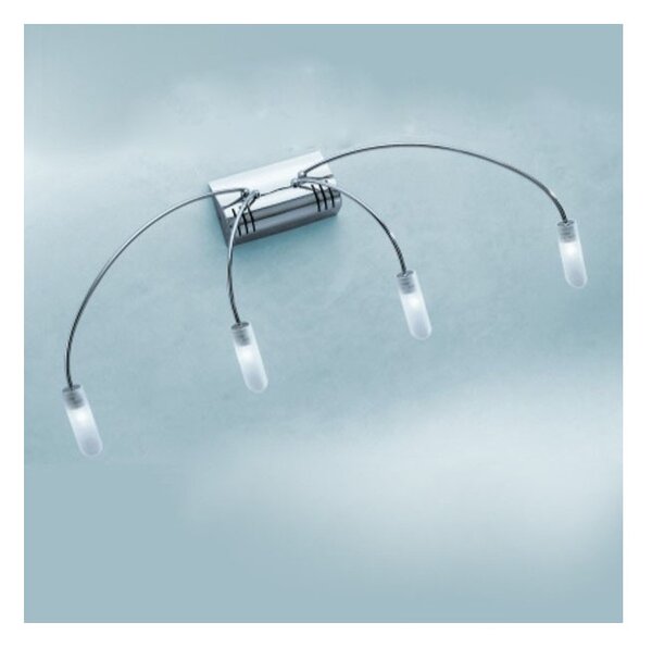 Outlet applique il-pioggia 4 g4 metallo cromo lampada parete moderno interno - Lampadari Bartalini Outlet