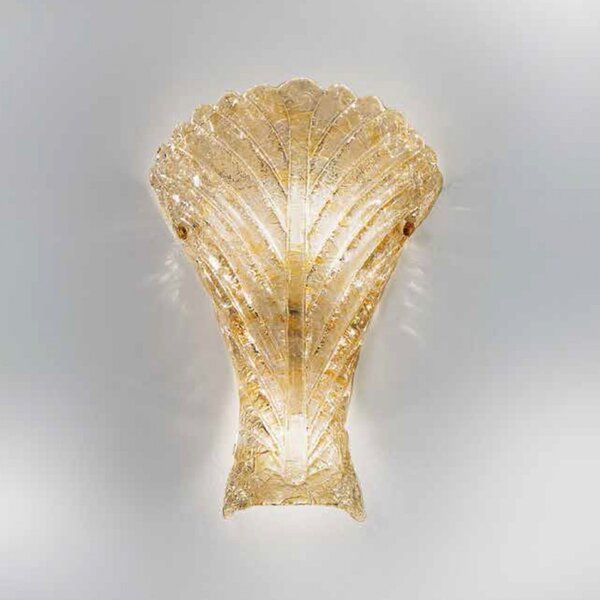 Applique classico sylcom loredan 1401 e27 led vetro murano lampada parete - Sylcom