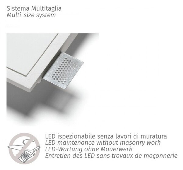 Faretto incasso gesso belfiore 9010 ago small 4100e.3000 led wireless lampada parete - Belfiore - 9010