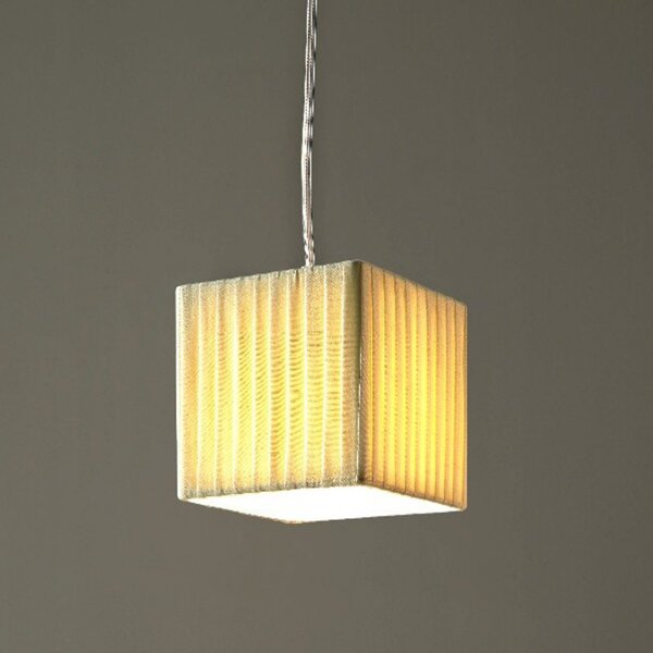 Outlet sospensione asso spasso45 e27 led lampadario quadrato paralume stoffa interno - Lampadari Bartalini Outlet