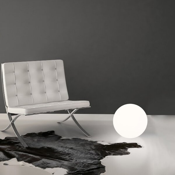 Abat-jour moderna linea light group oh fl e27 12106 led lampada tavolo terra sfera polietilene - Linea Light Group