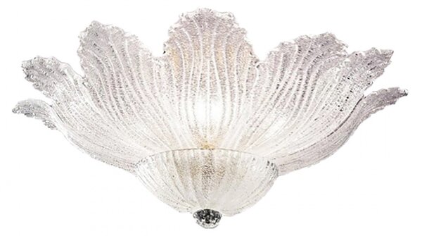 Plafoniera classica due p illuminazione 2519 plg e14 led vetro graniglia lampada soffitto - Due P Illuminazione