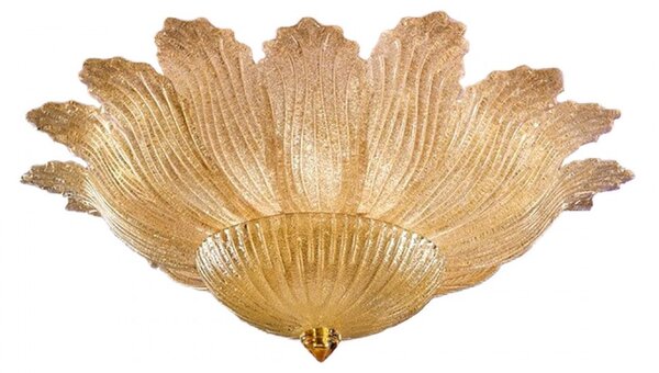 Plafoniera classica due p illuminazione 2519 plg e14 led vetro graniglia lampada soffitto - Due P Illuminazione