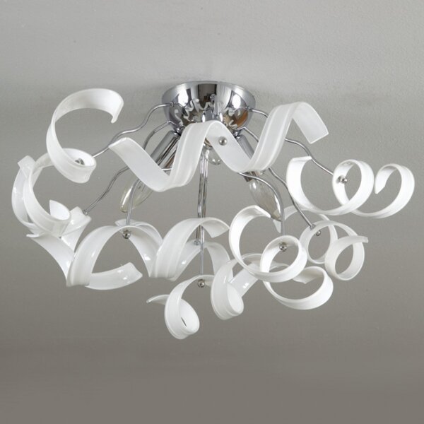 Plafoniera moderna padana lampadari trudy 273 plp e14 led vetro lampada soffitto - Padana Lampadari