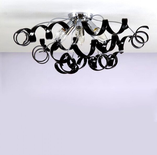 Plafoniera moderna padana lampadari trudy 273 plm e14 led vetro lampada soffitto - Padana Lampadari