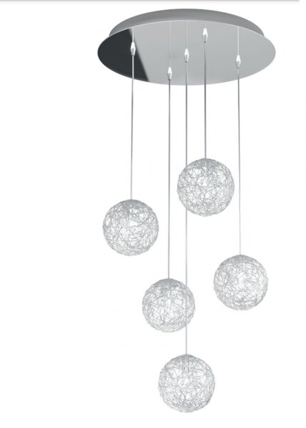 Outlet plafoniera moderna top light willow 1098 s5 go g9 led metallo vetro sospensione - Lampadari Bartalini Outlet
