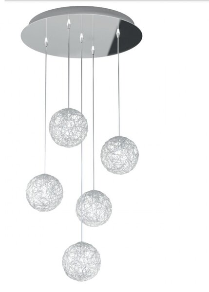 Outlet plafoniera moderna top light willow 1098 s5 go g9 led metallo vetro sospensione - Lampadari Bartalini Outlet