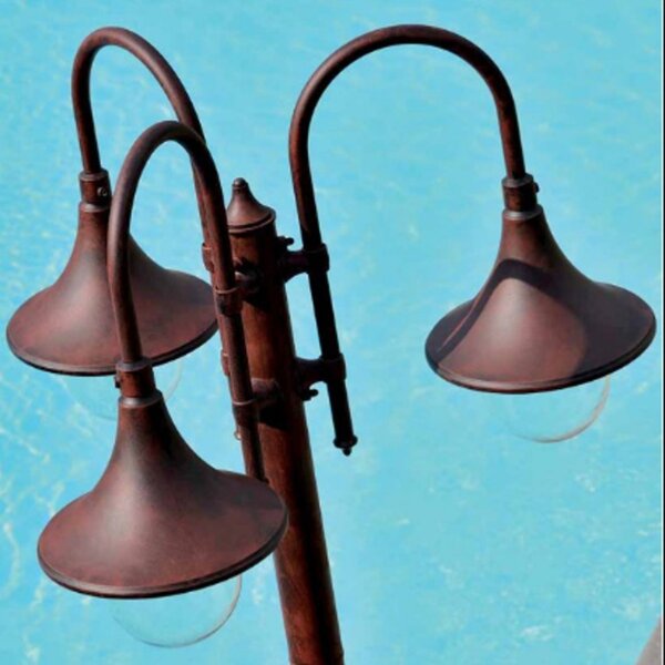 Lampioncino classico livos lampara 897 e27 led alluminio lampada terra - Livos