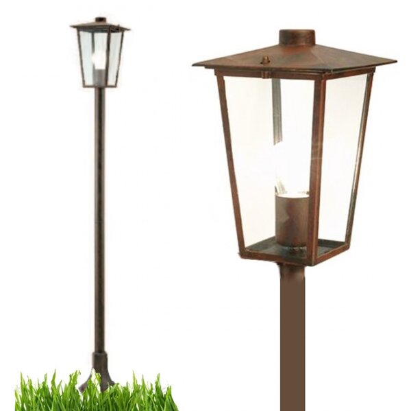Lampioncino classico livos ribot 943 e27 led alluminio lampada terra lanterna - Livos