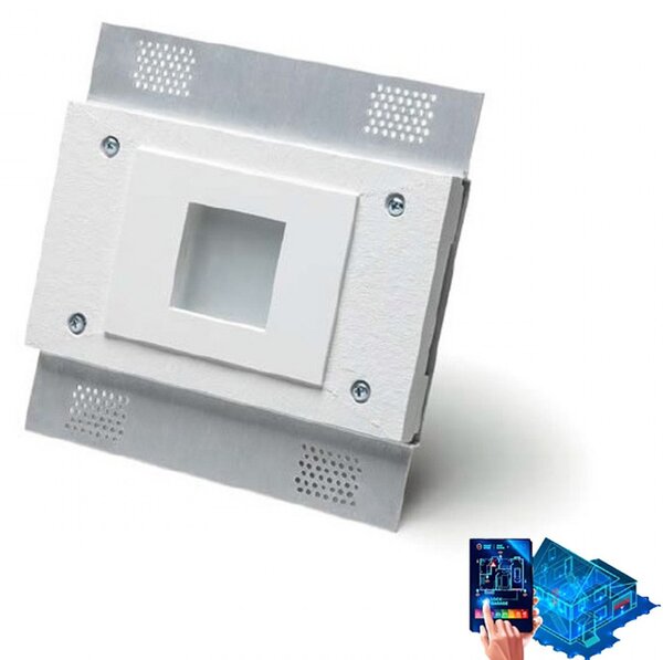 Faretto incasso gesso belfiore 9010 milli 4193.3006 led wireless ip20 ip44 lampada soffitto - Belfiore - 9010