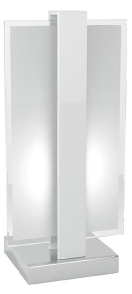 Abat-jour moderna top light cross 1106 p e27 led metallo vetro lampada tavolo - Top Light