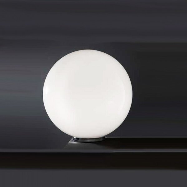 Abat-jour illuminando sfera lu m 30cm e27 led lampada tavolo moderna vetro bianco latte lucido interno - Illuminando