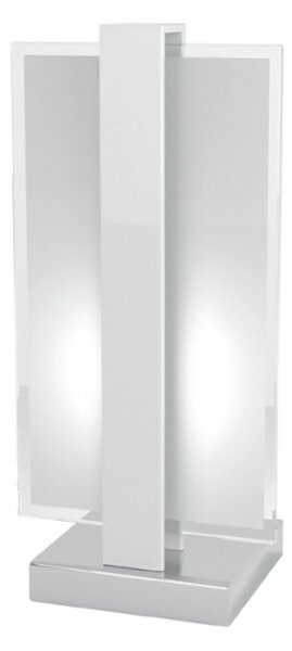 Abat-jour moderna top light cross 1106 p e27 led metallo vetro lampada tavolo - Top Light