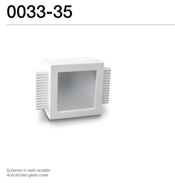 Faretto incasso gesso neo luce 9010 belfiore 0033 35 gu10 led lampada soffitto scomparsa cartongesso - Belfiore - 9010