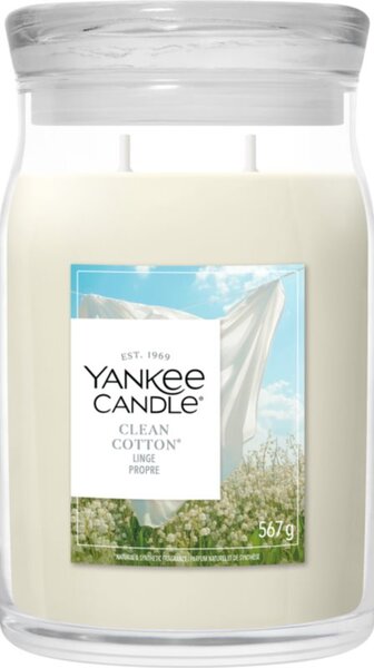 Yankee Candle Clean Cotton candela profumata Signature 567 g