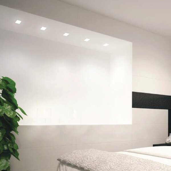 Faretto incasso gesso neo luce 9010 belfiore 0033 35 gu10 led lampada soffitto scomparsa cartongesso - Belfiore - 9010