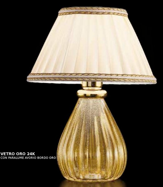 Abat-jour classica sylcom felicita 1395 1462 22 e14 led vetro soffiato lampada tavolo - Sylcom